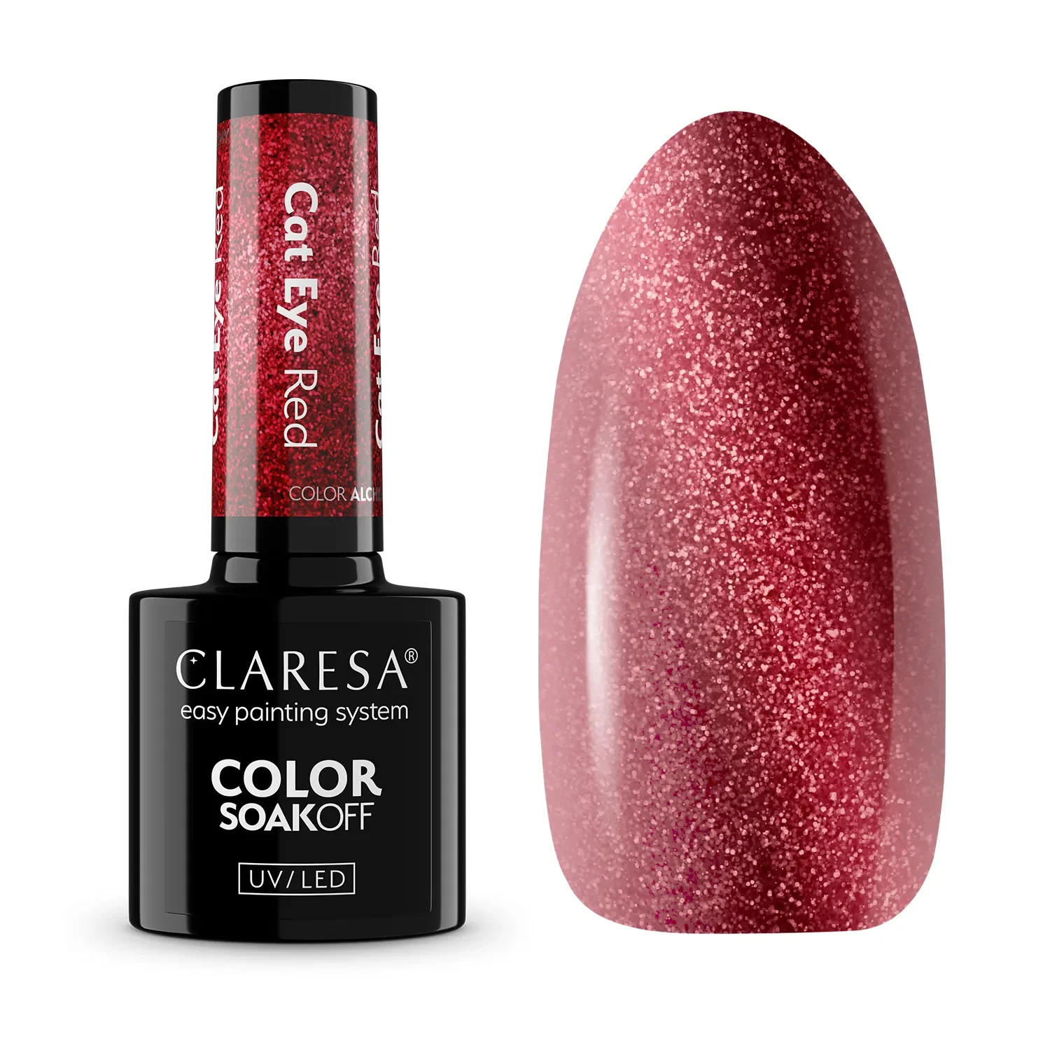 Lakier Hybrydowy Claresa Alchemy Cat Eye Red 5g