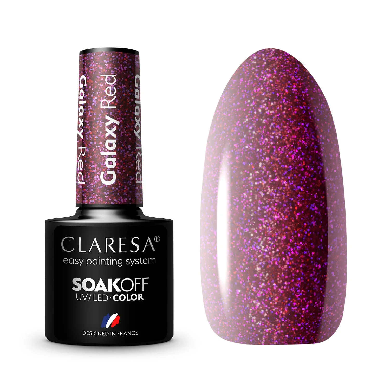 Lakier Hybrydowy Claresa Galaxy Red 5g