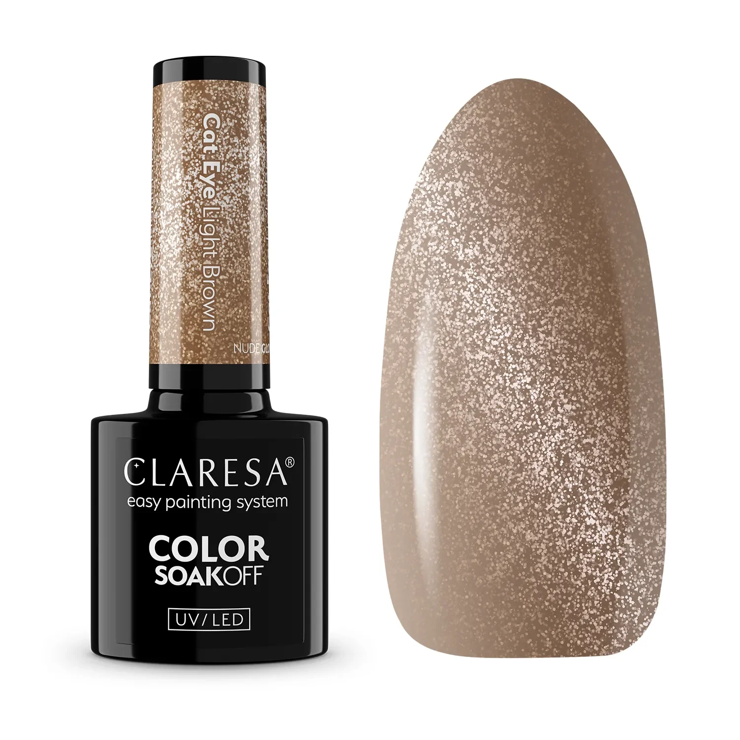 Lakier Hybrydowy Claresa Nude Glow Cat Eye Light