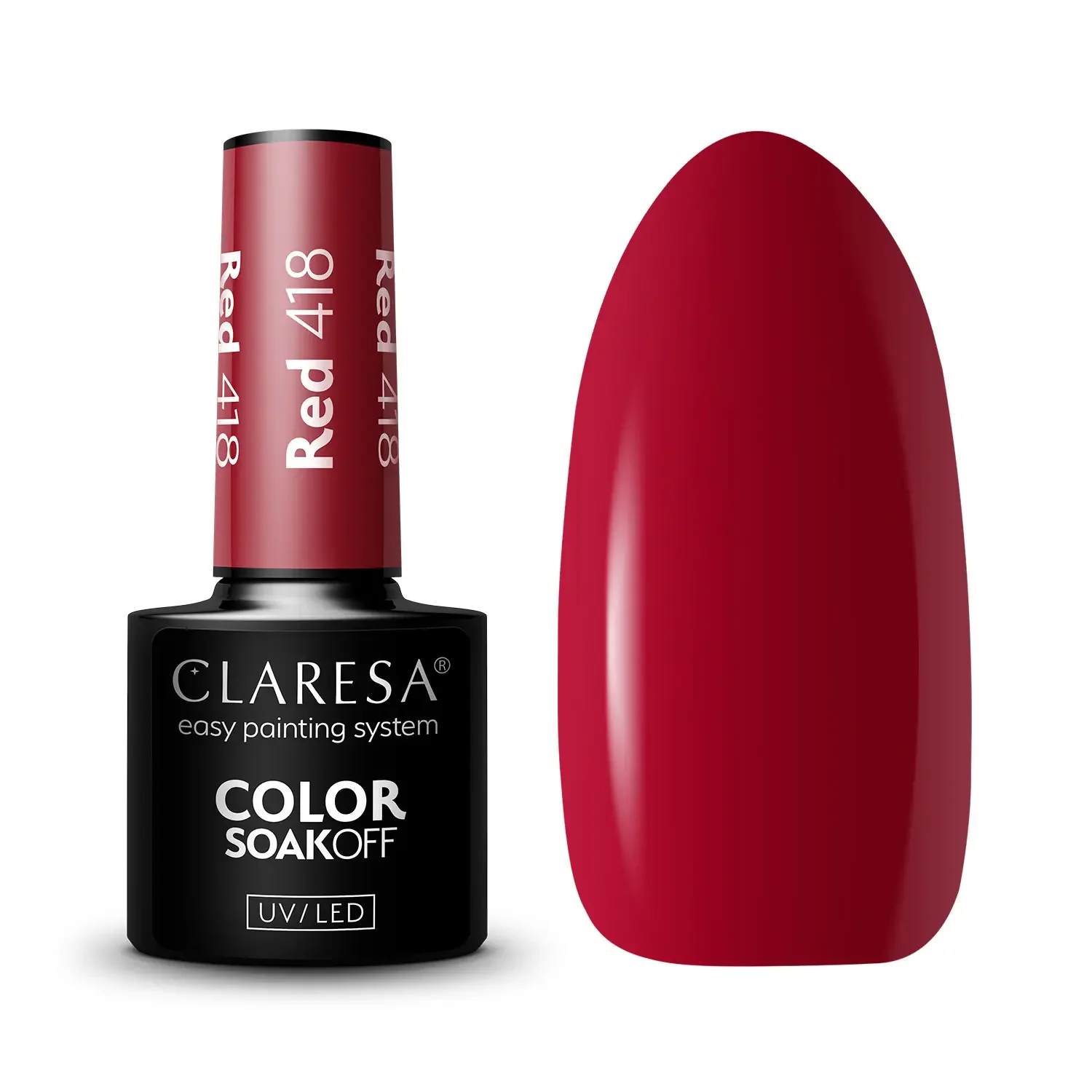 Lakier Hybrydowy Claresa Red 418 5g