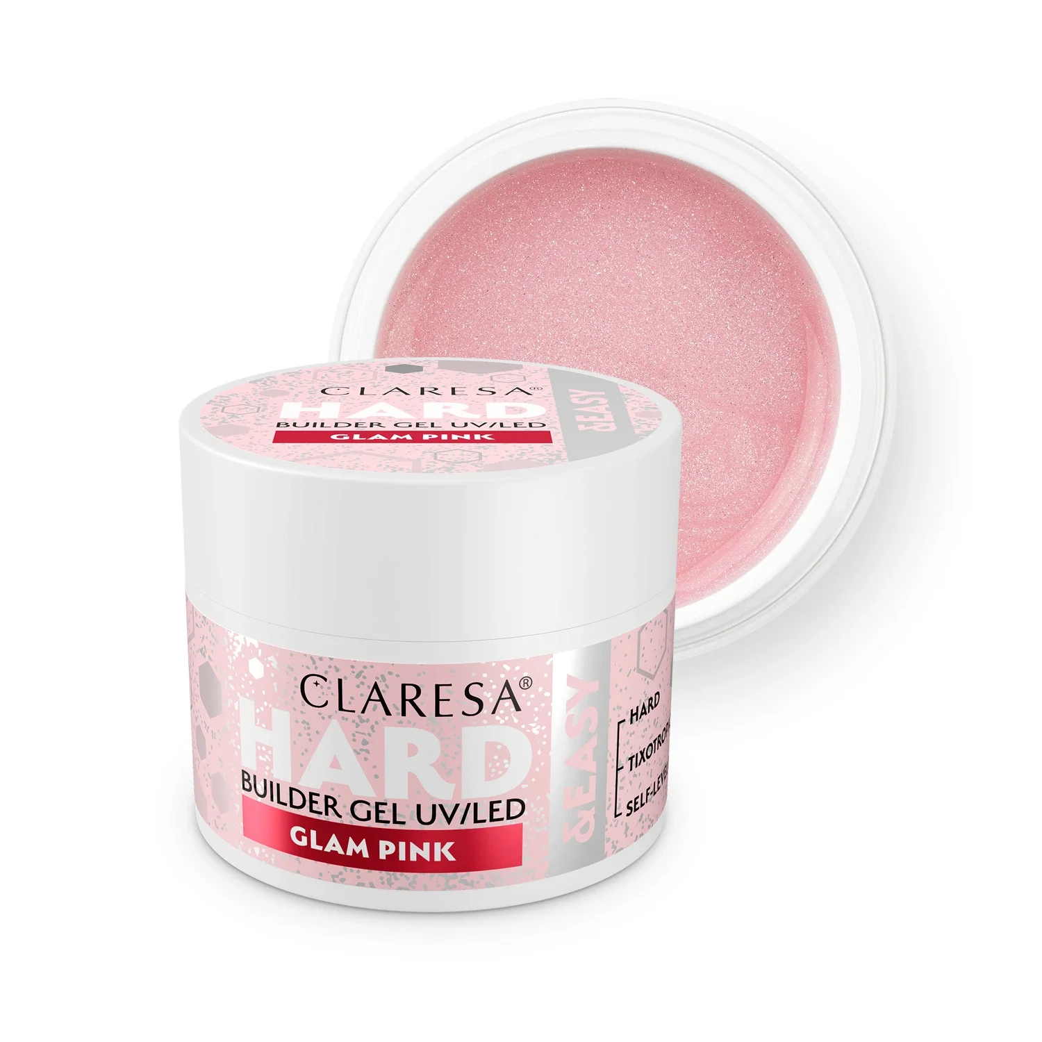 Żel Claresa Hard&Easy Builder Gel Glam Pink 45g