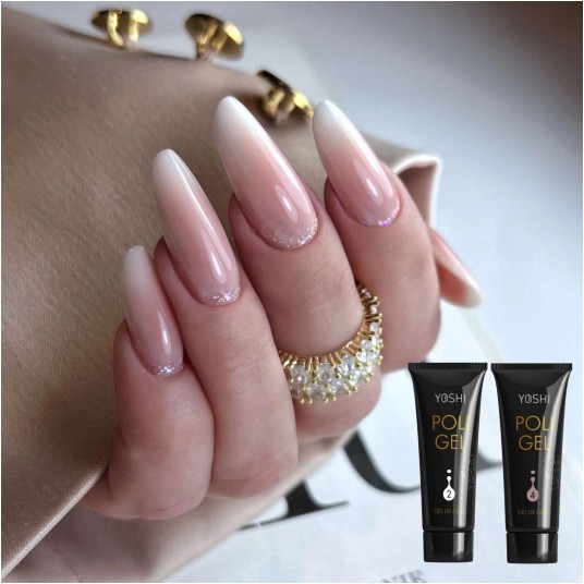 Akrylożel YOSHI UV LED Poligel No2 Milky White 30ml -zdjęcie numer 3