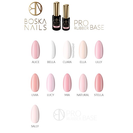 Baza Boska Nails PRO Rubber Base Sally 10ml -zdjęcie numer 2