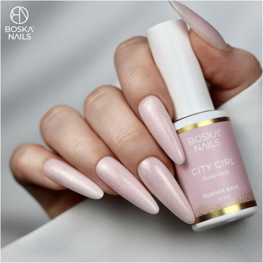 Baza Boska Nails rubber base City Girl ROSE CODE 10ml -zdjęcie numer 2