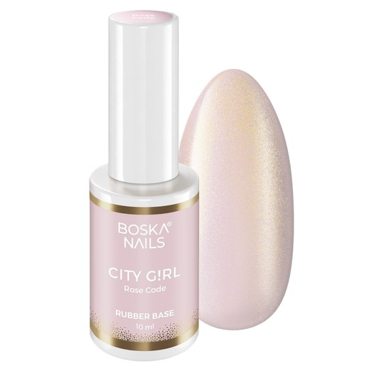 Baza Boska Nails rubber base City Girl ROSE CODE 10ml -zdjęcie numer 1