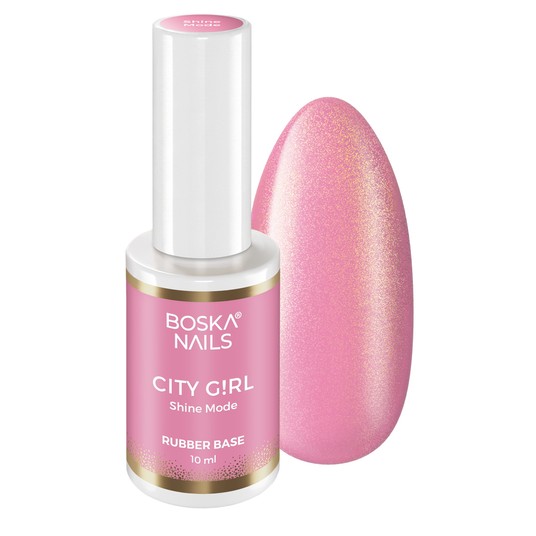Baza Boska Nails rubber base City Girl SHINE MODE 10ml -zdjęcie numer 1