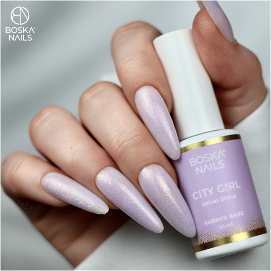 Baza Boska Nails rubber base City Girl VELVET SHINE 10ml -zdjęcie numer 2