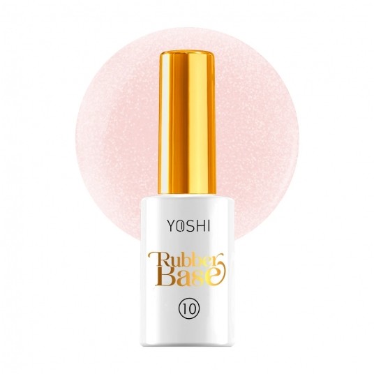 Baza YOSHI Rubber Base No10 Glitter UV Hybrid 10ml -zdjęcie numer 1