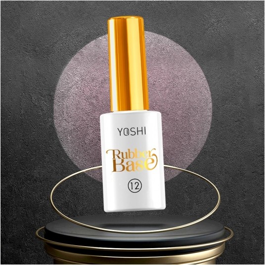 Baza YOSHI Rubber Base No12 Glitter UV Hybrid 10ml -zdjęcie numer 2