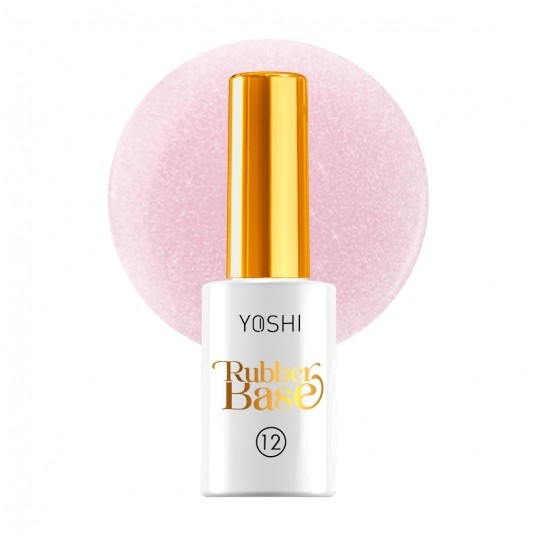 Baza YOSHI Rubber Base No12 Glitter UV Hybrid 10ml -zdjęcie numer 1