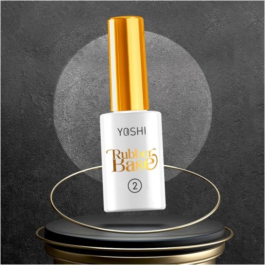 Baza YOSHI Rubber Base No2 UV Hybrid 10ml -zdjęcie numer 2