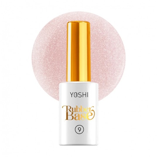Baza YOSHI Rubber Base No9 Glitter UV Hybrid 10ml -zdjęcie numer 1