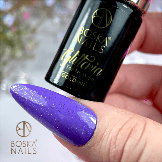 Boska Nails Top Glitteria Goldini 6ml -zdjęcie numer 3