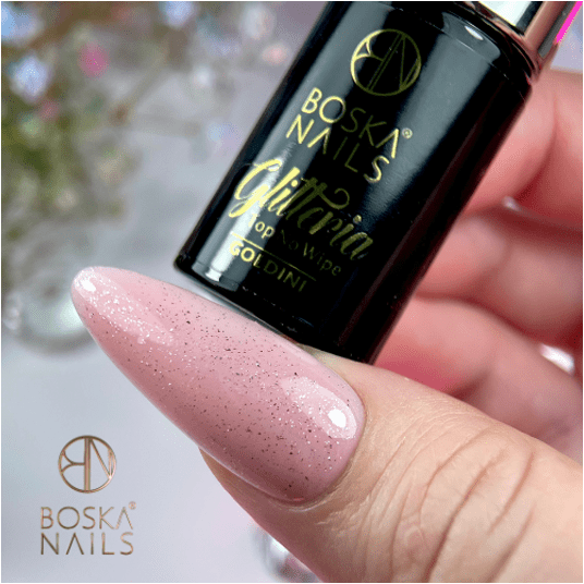 Boska Nails Top Glitteria Goldini 6ml -zdjęcie numer 4