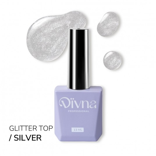 DIVNA Top No Wipe Silver 13ml -zdjęcie numer 1