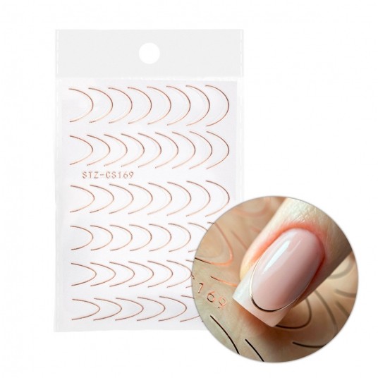 GNBLAB Samoprzylepne naklejki French rose golden STZ-CS169 48szt -zdjęcie numer 1