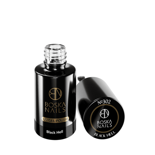 Lakier Hybrydowy Boska Nails 302 Black Hell 6ml -zdjęcie numer 2
