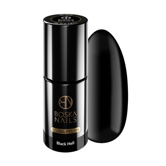 Lakier Hybrydowy Boska Nails 302 Black Hell 6ml -zdjęcie numer 1