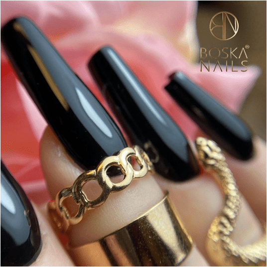Lakier Hybrydowy Boska Nails 302 Black Hell 6ml -zdjęcie numer 3