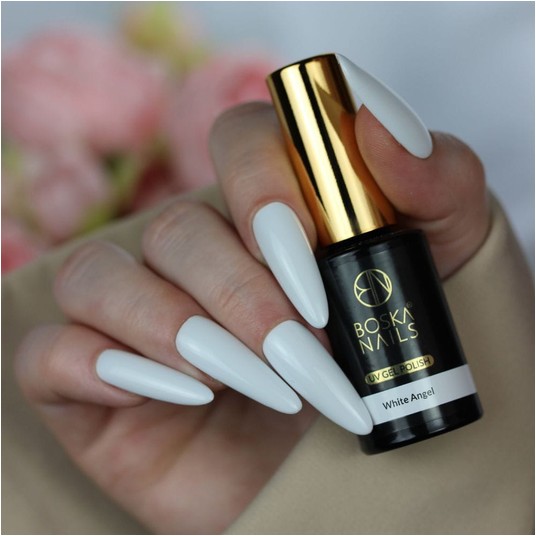 Lakier Hybrydowy Boska Nails 549 Angel White UP 10ml -zdjęcie numer 3