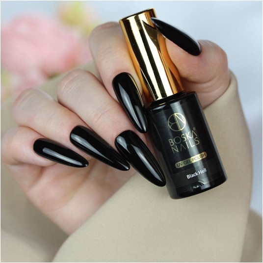Lakier Hybrydowy Boska Nails 550 Black Hell UP -zdjęcie numer 3