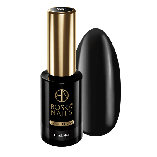 Lakier Hybrydowy Boska Nails 550 Black Hell UP -zdjęcie numer 1