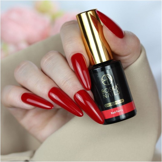 Lakier Hybrydowy Boska Nails 553 Red Ferry UP 10ml -zdjęcie numer 3