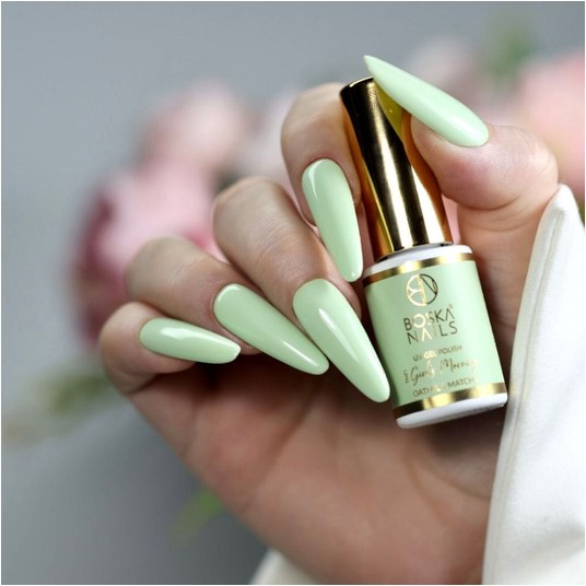 Lakier Hybrydowy Boska Nails 565 That's Girl's Morning Oatmilk Matcha 6ml -zdjęcie numer 4