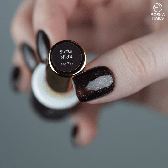 Lakier Hybrydowy Boska Nails 777 Sinful Night 6ml -zdjęcie numer 3