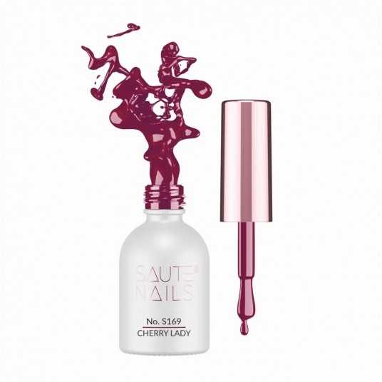 Lakier Hybrydowy Saute Nails S169 Cherry Lady 8ml -zdjęcie numer 1