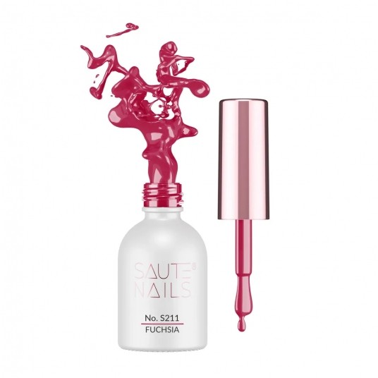 Lakier Hybrydowy Saute Nails S211 Fuchsia 8ml -zdjęcie numer 1