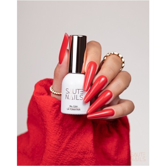 Lakier Hybrydowy Saute Nails S281 La Tomatina 8ml -zdjęcie numer 3
