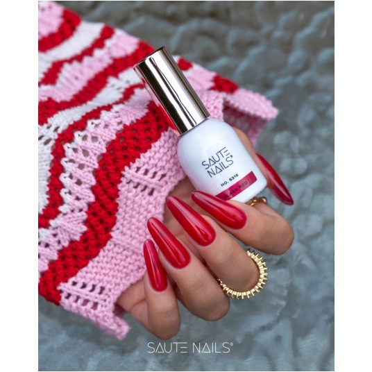 Lakier Hybrydowy Saute Nails S318 Glass Red 8ml -zdjęcie numer 3