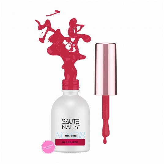 Lakier Hybrydowy Saute Nails S318 Glass Red 8ml -zdjęcie numer 1