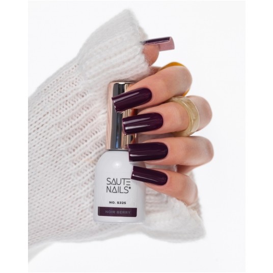 Lakier Hybrydowy Saute Nails S325 Noir Berry 8ml -zdjęcie numer 2