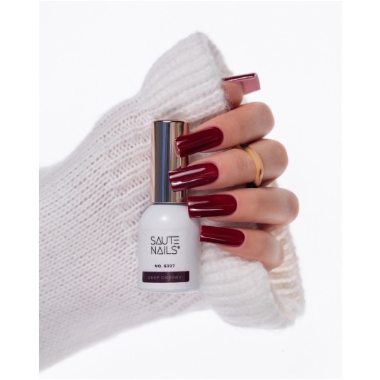 Lakier Hybrydowy Saute Nails S327 Deep Cherry 8ml -zdjęcie numer 2