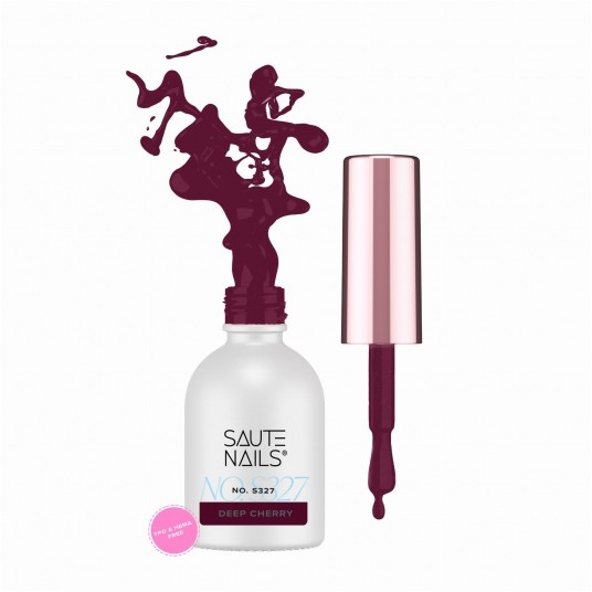 Lakier Hybrydowy Saute Nails S327 Deep Cherry 8ml -zdjęcie numer 1