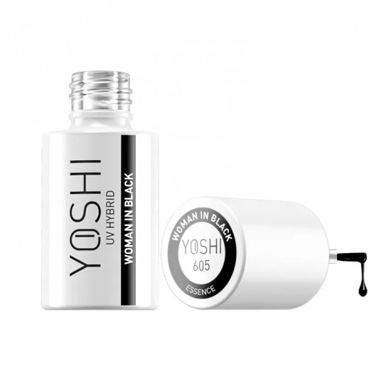 Lakier Hybrydowy YOSHI UV 605 Woman in Black 6ml -zdjęcie numer 2