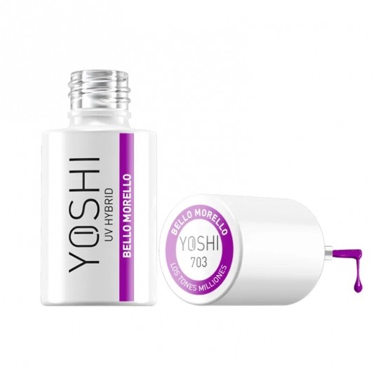 Lakier Hybrydowy YOSHI UV 703 Bello Morello 6ml -zdjęcie numer 2
