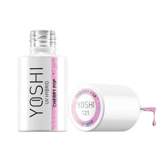 Lakier Hybrydowy YOSHI UV 721 Cherry Pop 6ml -zdjęcie numer 2