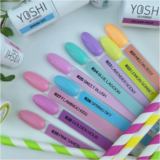 Lakier Hybrydowy YOSHI UV 828 Golden Hour 6ml -zdjęcie numer 3