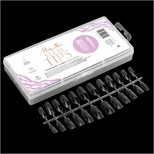 Molly Nails Flexi Tips oval JP-006-3 12 rozmiarów 240szt -zdjęcie numer 2