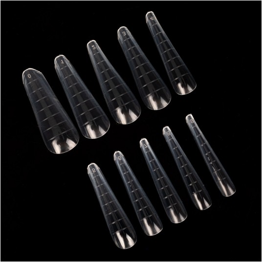 Molly Nails Górne formy dual do budowy z podziałką Migdał rosyjski YQ-1 120szt -zdjęcie numer 3