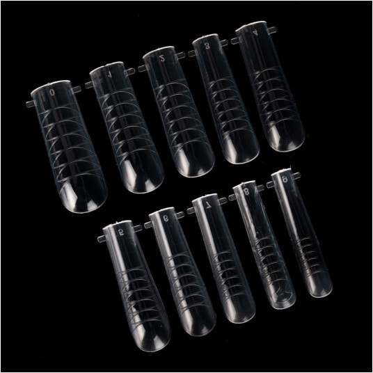 Molly Nails Górne formy dual tunelowe do budowy XL Kwadrat z podziałką YQ-4 120szt -zdjęcie numer 3
