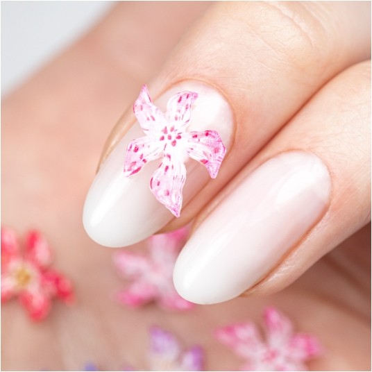 Molly Nails kasetka z ozdobami akrylowe kwiatki 3D mix kolorów 60szt -zdjęcie numer 4
