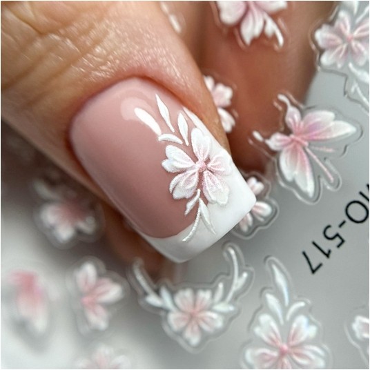 Molly Nails naklejki do paznokci 5D samoprzylepne kwiaty MO-517 -zdjęcie numer 4