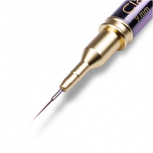 Pędzelek Clavier do zdobień i żelu dwustronny 2w1 #011 9/12mm -zdjęcie numer 2