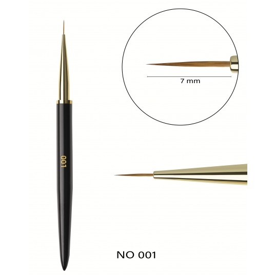 Pędzelek F.O.X Nail Art Brush 001 "Liner" Krótki / Short -zdjęcie numer 1