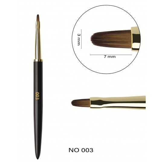 Pędzelek F.O.X Nail Art Brush 003 "Flora" Koci język / Cat's tongue -zdjęcie numer 1