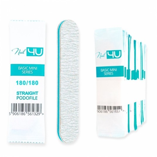 Pilnik Nail4u podofile basic mini prosty bezpieczny pakiet 180/180 -zdjęcie numer 1